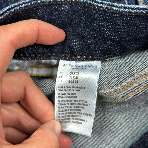 American Eagle Airflex + Slim Dark Wash Jeans 34x30 - Picture 10 of 10